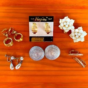 6 Pair of Vintage Clip-on Earrings (2 pair/Napier)